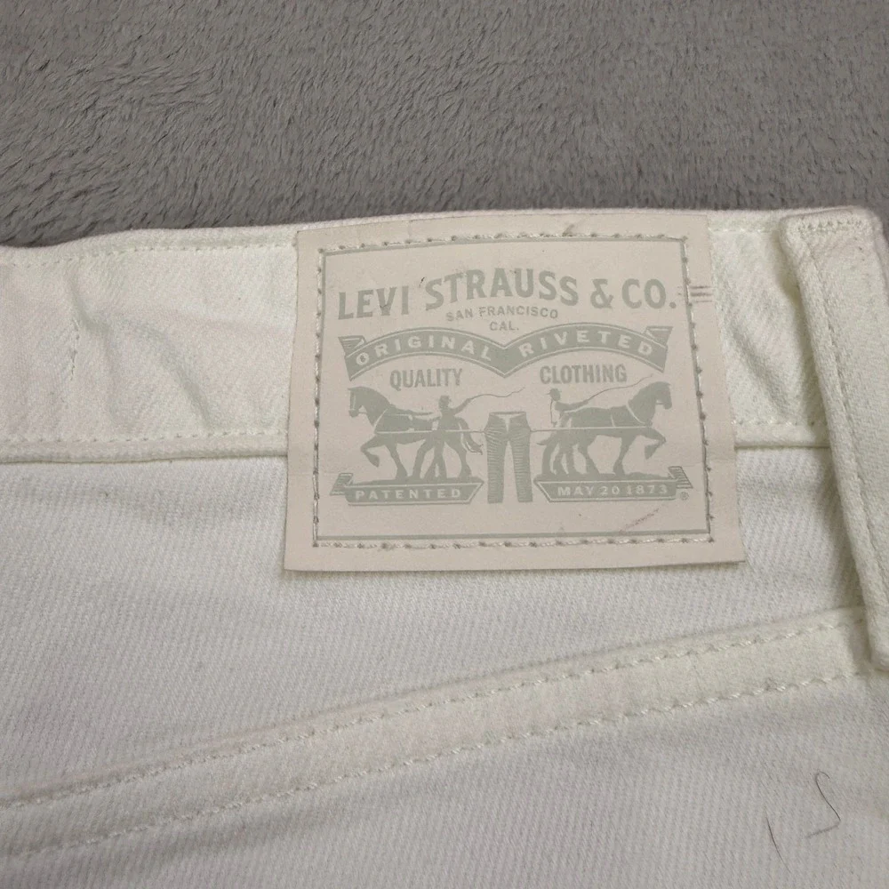 Levis 721 Jeans Womens 26 High Rise Skinny White‎ Denim Pants 5-Pocket Stretch